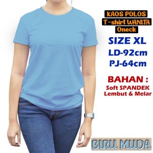 KAOS POLOS O-NECK LENGAN PENDEK/T-shirt Distro Wanita/Baju Atasan Kaos Cewek/kaos polos Cewek/bahan spandek super