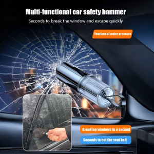 Car Window Breaker Car Mounted Glass Cutter Multi function Tool for Escape Car Emergency Hammer One Second Seat Belt多功能汽车安全锤