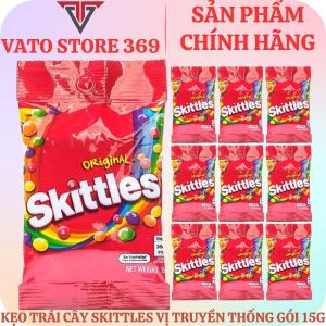 Kẹo trái cây SKITTLES original vị truyền thống gói 15g