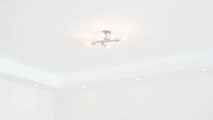 Chandelier 4-Light Gold and Black Modern Ceiling Lighting for Bedroom Kitchen Hallway Entryway