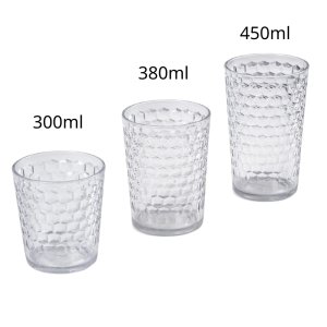 Ly Cốc Nhựa Tổ Ong 300ml 380ml 450ml HOKORI 6383/85/86 Cốc Sinh Tố Trà Chanh Nhà Hàng - TADAHOME