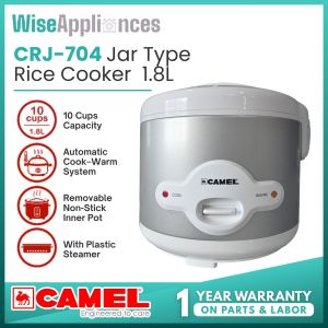 WiseAppliances CAMEL Jar Type Rice Cooker 1.8L 10 Cups Automatic Cook & Warm with Removable Non-Stick Inner Pot