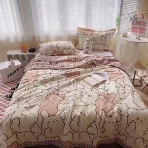 Summer cool quilt washed cotton double air-conditioned quilt thin childrens summer quilt