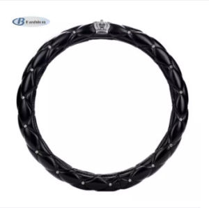 Bọc vô lăng đính đá vương miện chất liệu da cao cấp ( phù hợp nhiều dòng xe cỡ 38cm)