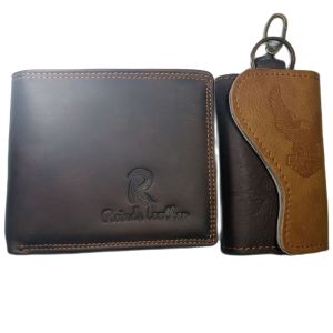 Dompet kulit tidur pria grtais gantungan kunci