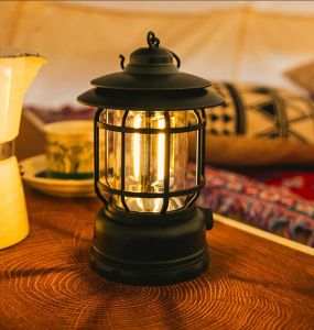 Lampu Kemah Gantung Portabel Camping Light 3-in-1 Multifungsi USB Rechargeable Outdoor