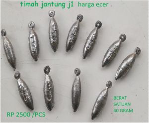 Timah bandul pancing Eceran JI.J2.J3.J4.J5.J8