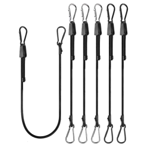 4pc Strong Adjustable Bungee Cords Super Elastic Motorcycle Tie Down Straps Easy to Use For Outdoor Cargo Securing