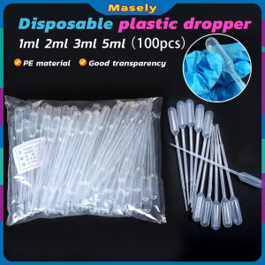 Masely 100Pcs 1ml/2ml/3ml/5ml Disposable Plastic Dropper Transfer Pipette Dropper