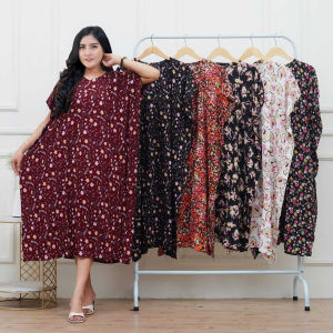 (BISA COD) Daster Lowo JUmbo LD 140cm Pb 120cm 100rb/3 pcs Busui Resleting Depan