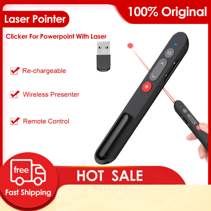 Re-chargeable Wireless Presenter Red Pointer Remote Control for ...