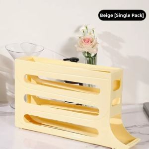 SJJL Plastic Egg Storage Box Large Capacity 4 Layer Refrigerator Egg Holder Stackable Kitchen Egg Container Home Use