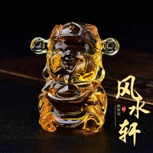 財神爺 财神爷 神台 风水招财 水晶蟾蜍 麒麟 金蟾蜍 水晶财神小摆件 黄水晶 元宝 招財 招财进宝 琉璃财神爷 聚宝盆 招财进宝 FENG SHUI & Religious Supplies