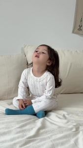 Korean-style childrens autumn clothing 2025 Autumn baby clothes autumn tops and pants girls home wear set