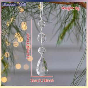 [Blossom] Xmas Tree Transparent Snowflake Hanging Ornaments Acrylic Pendant 2025 Christmas Decoration For Home Navidad Gifts New Year 2025