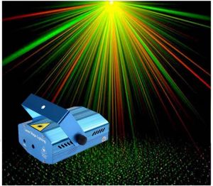 Mini Laser Stage lighting ไฟเลเซอร์ ไฟดิสโก้ ไฟเธค กระพริบตามจังหวะเพลง เสียงตามจังหวะ