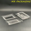 OPS - L02H - BENXON Plastic Tray with Lock [ 50pcs± ] Bakery Disposable Plastic Clear Food Box - Bekas Makanan - L 02 H " OP2H with lock ". 