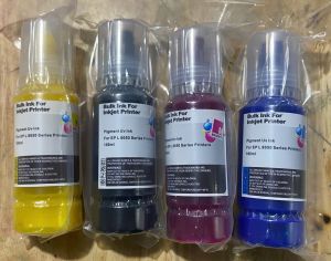 Bộ 4 chai mực dầu pigment uv cho máy in Epson L1210L3210L3250L3110L1110L3150L4160L5190.v.v.