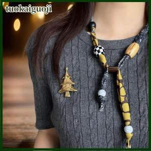 tuokaiguoji Stainless Steel Simple Classic Christmas Tree Elegant Brooch Pin For Women Clothing Bag Accessory Gift Polished Metal Badge