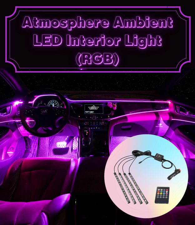Atmosphere Ambient Light Rainbow LED 7 RGB Colour Indoor Interior Lamp ...