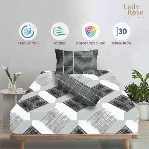Sprei Lady Rose Prime 120x200 Tinggi 30 Cm Set Lengakap Bahan Premium Berkulitas