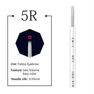 "Available" 50pcs round needle micro-blade needle fog eye pen permanent makeup blade shading fog eyebrow tattoo needle manual pen