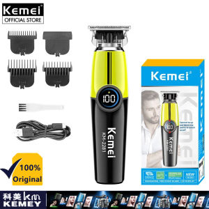 Kemei KM-2281 Hair Clipper Cut Machine Original Electric Hair Trimmer Portable Rechargeable Barber Shaver Engraving Set
