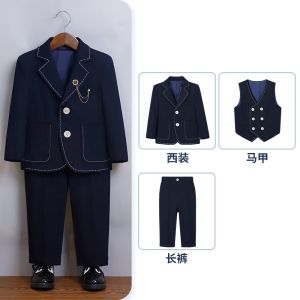 9Sbird Suit Set For Children British Wedding Pageboy Host Speech Piano Handsome Runway Performance Formal Boy Blazer