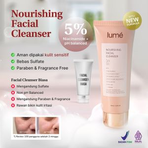 Lume Nourishing Facial Cleanser Sabun Pembersih Wajah Bebas Sulfate PH Balance