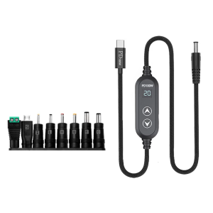 USB C Power Cord with 8 Adapters 100W Highest Efficiency Variable Power Supply DC5.5 Type C Charging Cable 120cm
