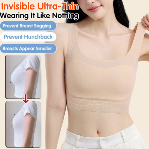 Ultrathin Models Of Large Breasts Show Small Bra Anti-Sagging Push Up Seamless Underwear Large Cup Jelly Bra