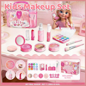 Princess Makeup Toy Set for Girls 3-7 Simulated Lipstick & Dress-Up Cosmetics Play Kit