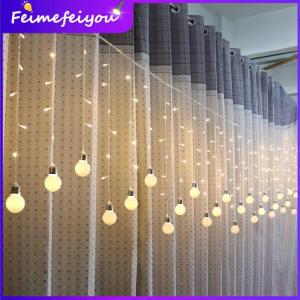 Fairy Light LED Decoration curtain light with 16 bulbs for wedding/Christmas 3.5m width 50/58/65cm height 16 strip light 96 led beads 220V plug and controller 8 work modes