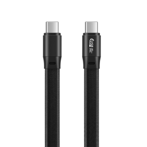 Fast Speed USB4 Flat Braided Cable 80Gbps Data Transfer 240W Power Delivery Multiple Monitor Compatibility Type C Design