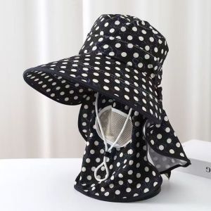 Q-1151 STORE Wide Brim Face  Sun Hat Breathable UV Protection Tea Picking Work Hat Fashion Lightweight Fishermans Hat Summer Outdoor