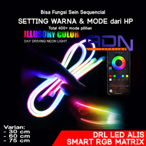LED ALIS SMART RGB MATRIX APP CONTROL TUBE MOTOR MOBIL + BISA SEIN L1 PRO 30 CM 60 CM