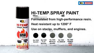 BOSNY ACRYLIC SPRAY PAINT HI TEMPERATURE 1200°F / HI HEAT 400°F COLORS PINTURANG DE BUGA ORIGINAL 100% PURE ACRYLIC 400 CC ORIGINAL