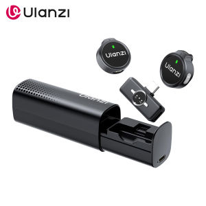 ULANZI A21 Wireless Microphone for iPhone Android Type-C AI Noise Reduction Mini Lapel 8g Ultralight Button Mic for Vlogging