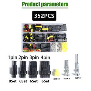 780PCS Soket Socket Konektor Kabel 1-6 Pin Waterproof Anti Air Set Lengkap dengan Skun Sambungan Kabel