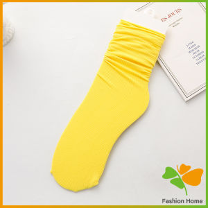 FASHION ถุงเท้าผ้าฝ้าย  ถุงเท้ากีฬาลําลอง ยืดหยุ่น สบาย ระบายอากาศ Women socks