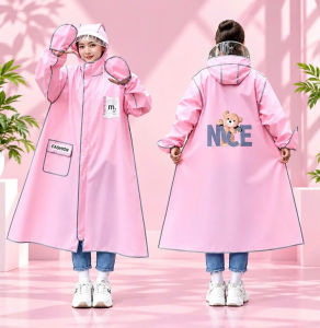 Áo Mưa Gấu NICE Đi Xe Máy Dáng Dài Có Kính Chắn Nước Form Rộng Tay Che Tay Dễ Mặc Dễ Di Chuyển