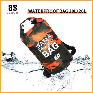 Ocean Pack Camouflage Dry Bag  (10L 20L)Waterproof bucket bag Sling Shoulder Backpack Outdoor travel