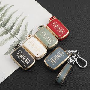 Bao Đựng Chìa Khóa Từ Xa Bằng TPU Bao Đựng Chìa Khóa Phù Hợp Cho Toyota Highlander RAV4 Camry Avalon Corolla 2/3/4 Túi Móc Khóa