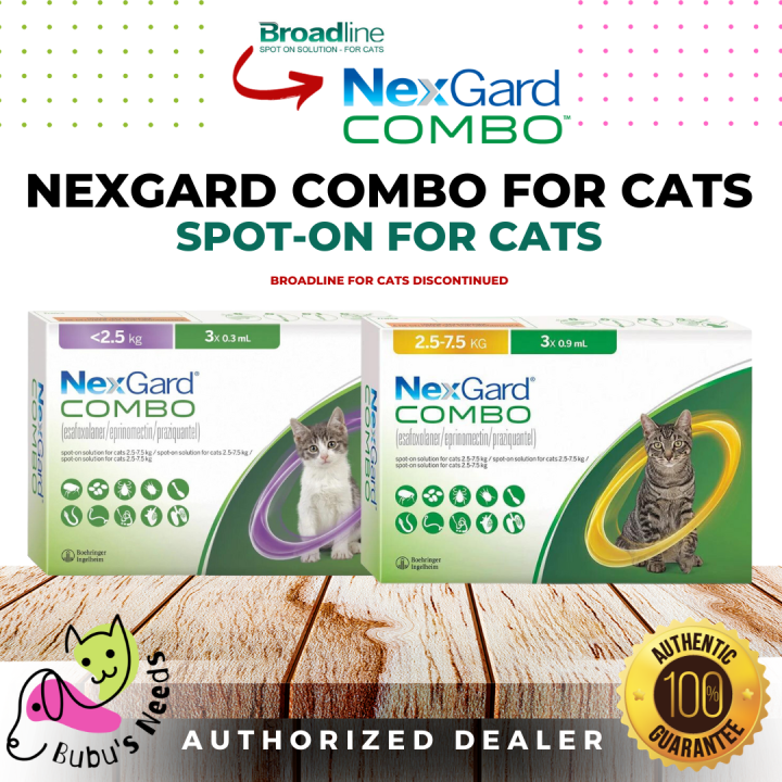 Broadline is now NEXGARD COMBO for Cats Spoton Ticks and Fleas Lazada PH