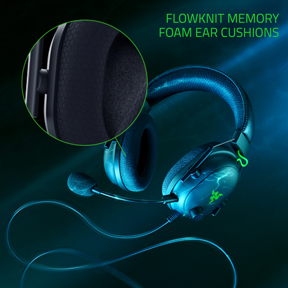 RAZER BlackShark V2 Multi-Platform Wired Esports Headset with HyperClear Cardioid Mic With USB Sound Card Gaming Headphones