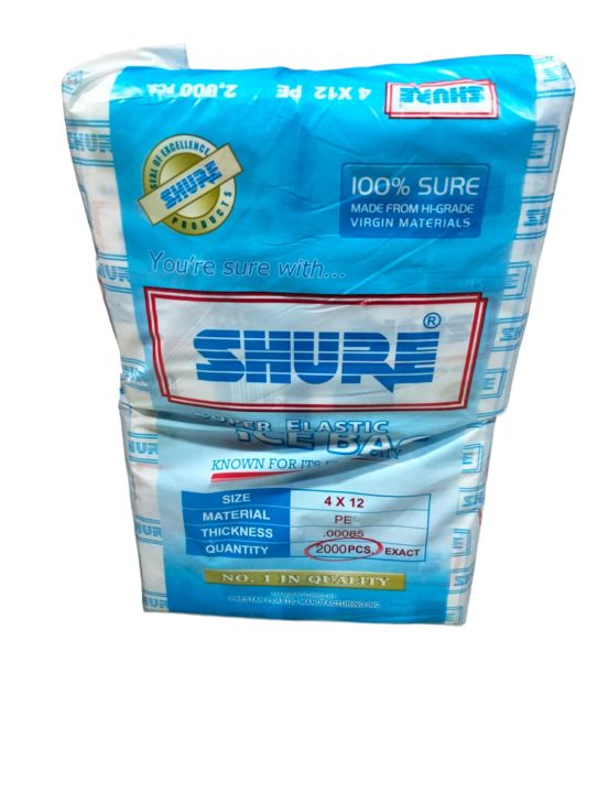 SHURE ICE BAG PLASTIC 1 BUNDLE 2000 PCS | Lazada PH