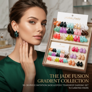 CANICECA 30pcs Dopamine Water Droplet Earrings Matte Imitation Gem Chunky Waterdrop Earring Elegant Glossy Teardrop Stud Earrings Daily Wear