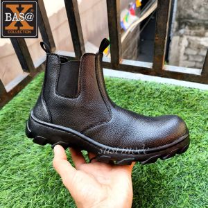 XBASA-Sepatu Safety PDH PDL KLINIK SERVICE OB KITCHEN SATPAM Elastis Kulit Gread Impor Murah