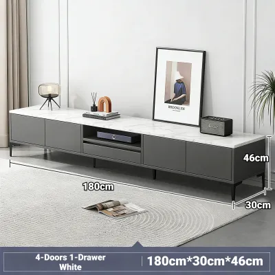 KEKEE TV Cabinet Modern Tv Kabinet Rak TV Media Storage Italian style Thick Wooden Board High load-bearing Waterproof Moisture-proof 电视柜