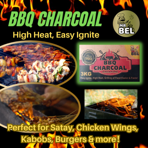 BBQ Charcoal 3KG -Eucalyptus Wood - Perfect for Satay Chicken Wings Kebabs Burgers